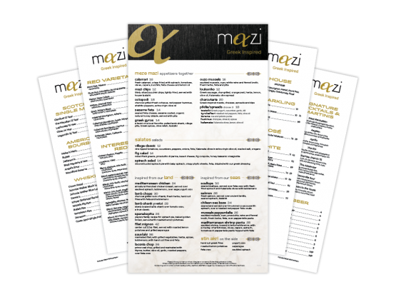 Mazi Greek Menu