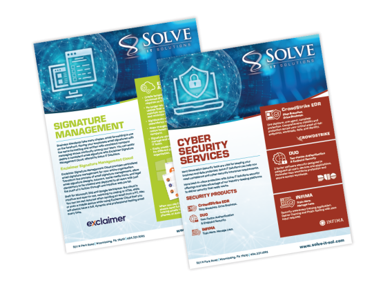 Solve It Solutions Product Sheets