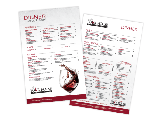 Pourhouse Menu